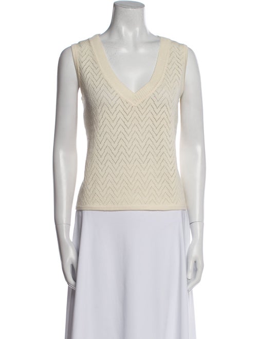 St. John V-Neck Sleeveless Top