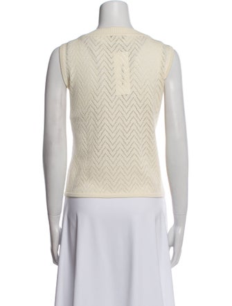 St. John V-Neck Sleeveless Top