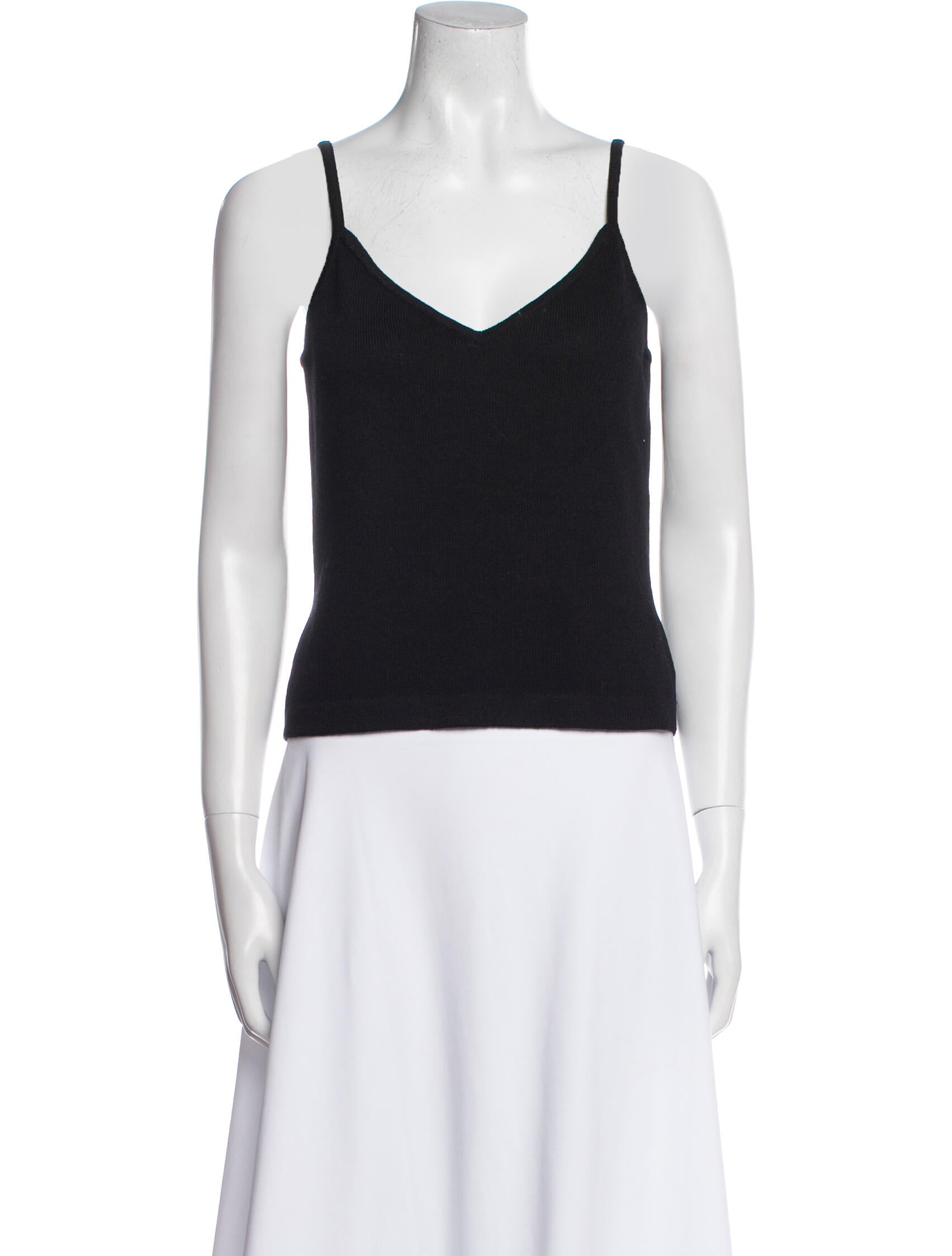 St. John V-Neck Sleeveless Top