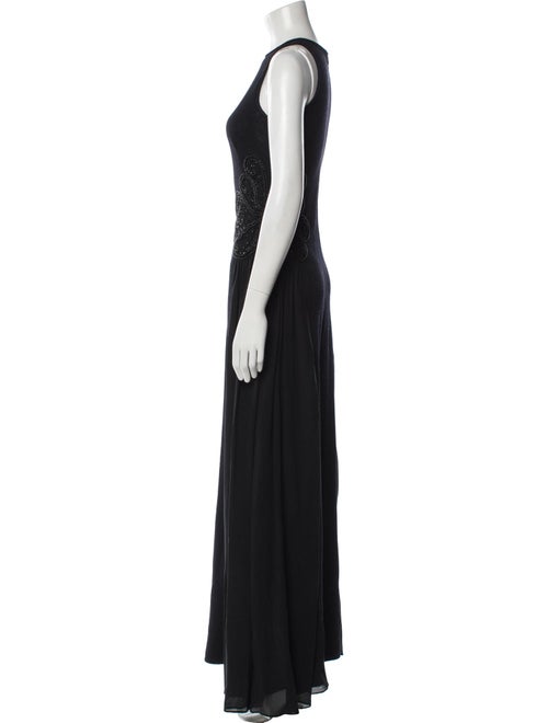 St. John Evening Crew Neck Long Dress