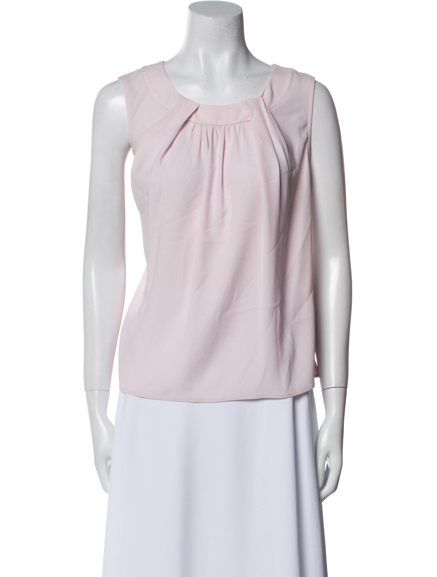 St. John Silk Scoop Neck Blouse