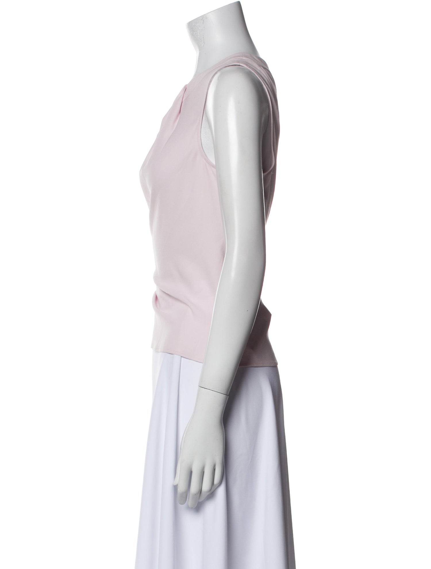 St. John Silk Scoop Neck Blouse