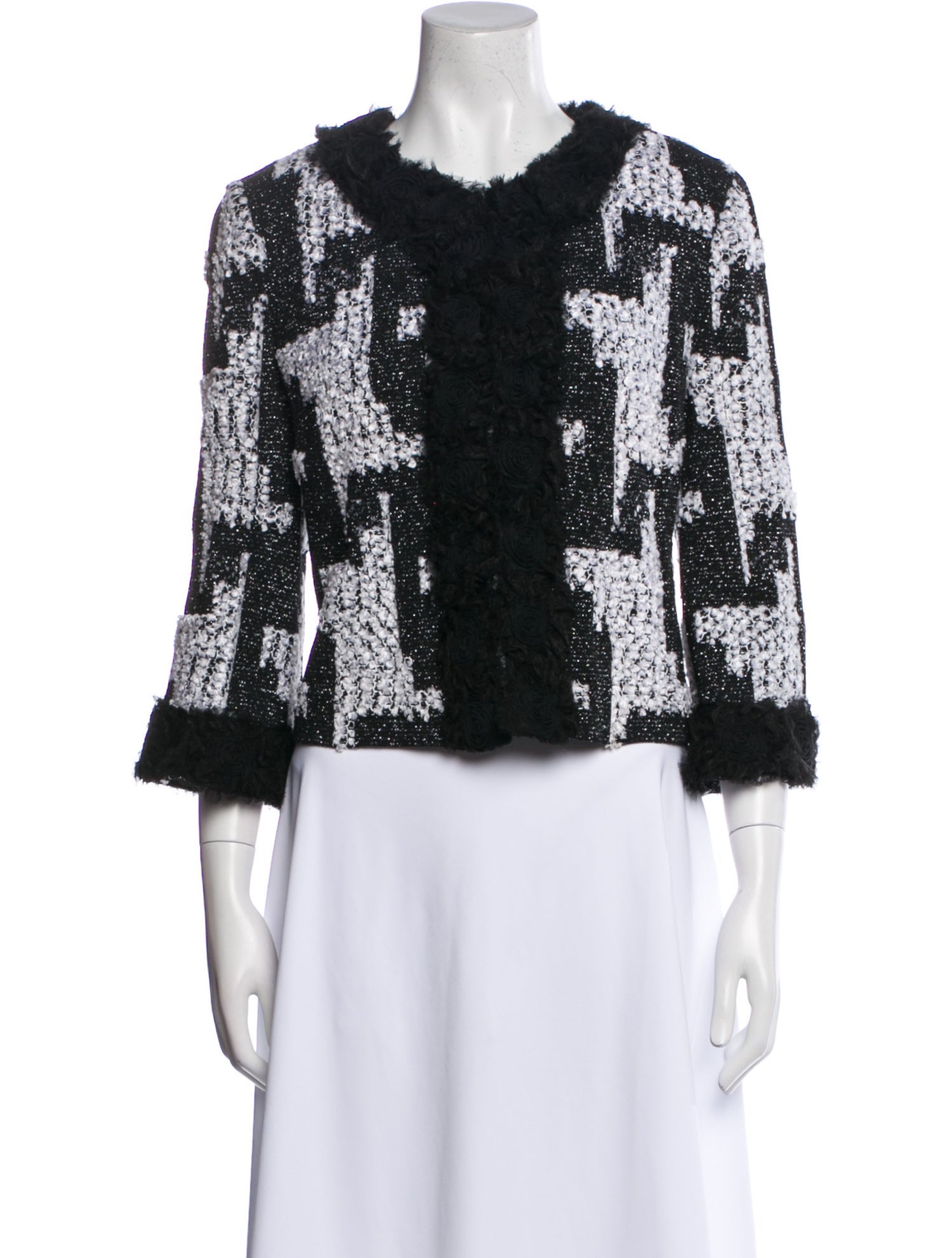 St. John Tweed Pattern Evening Jacket