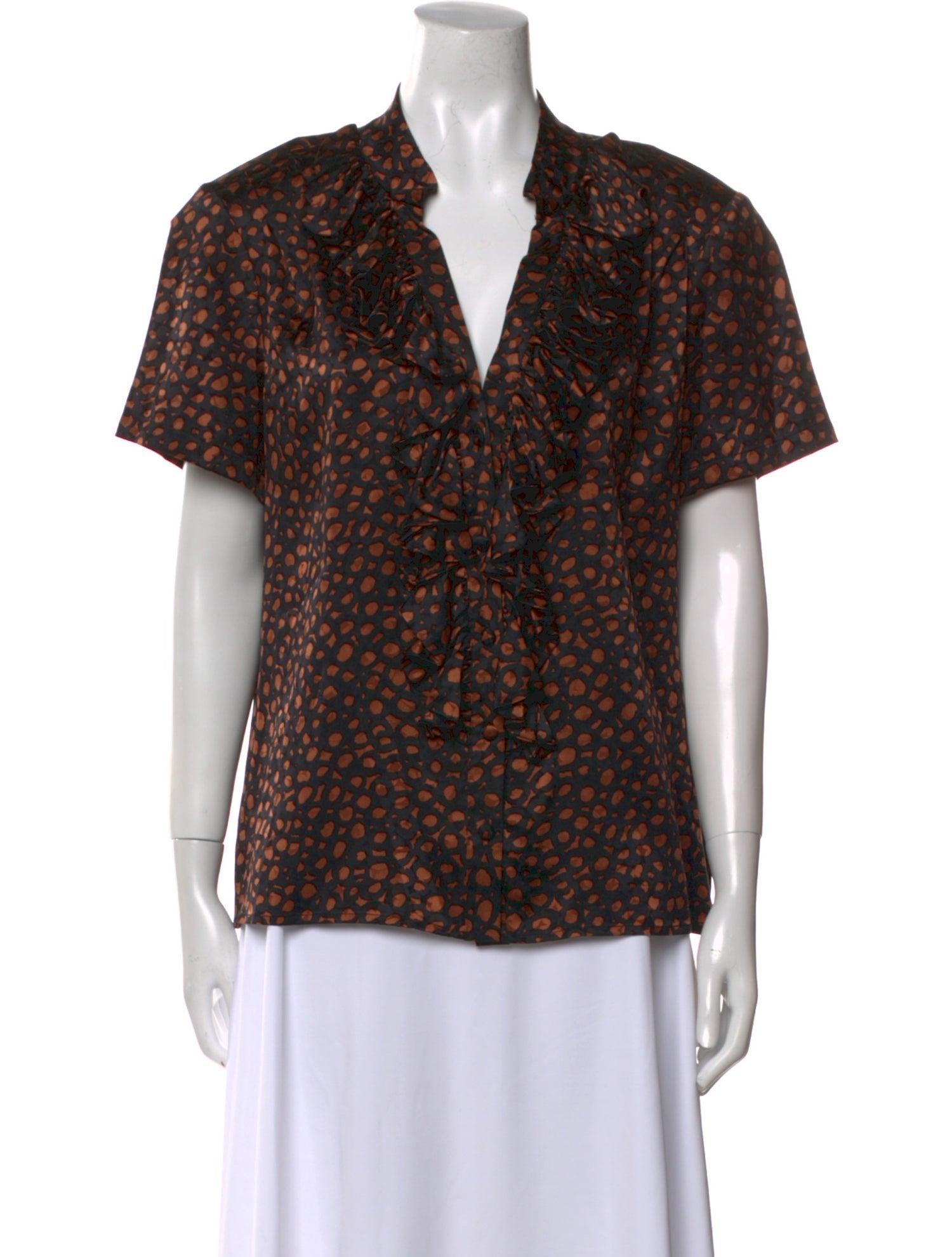 St. John Silk Printed Blouse