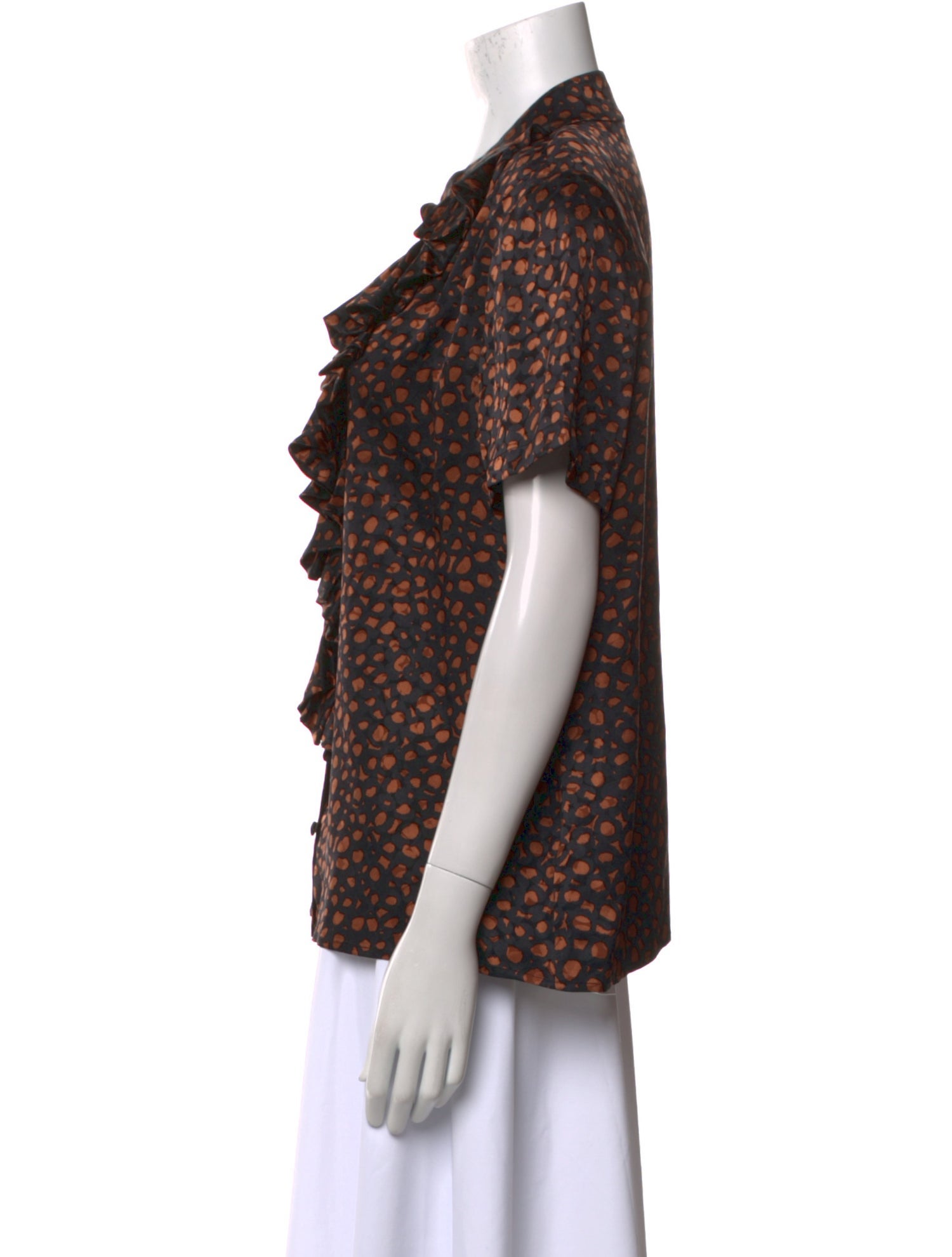 St. John Silk Printed Blouse