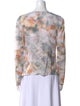 St. John Tie-Dye Print Scoop Neck Top
