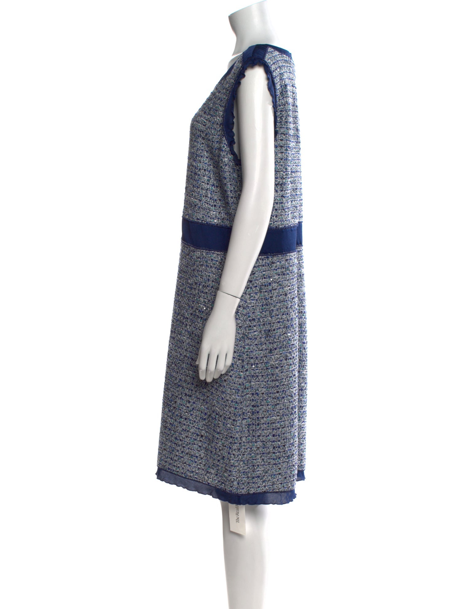 St. John Colorblock Pattern Midi Length Dress