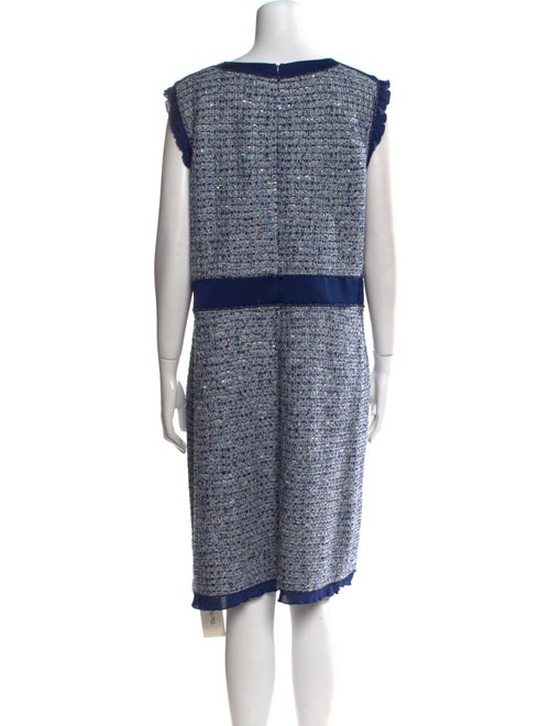 St. John Colorblock Pattern Midi Length Dress