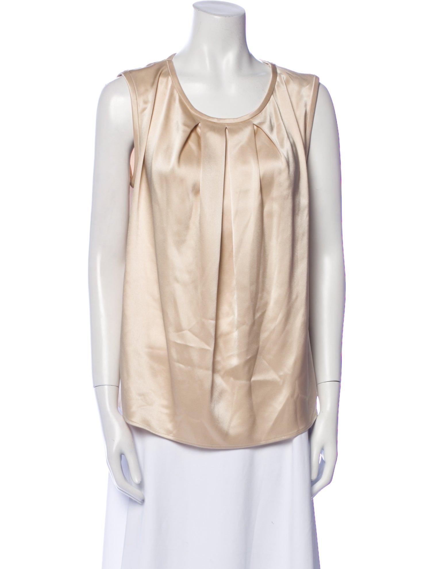 St. John Scoop Neck Sleeveless Blouse