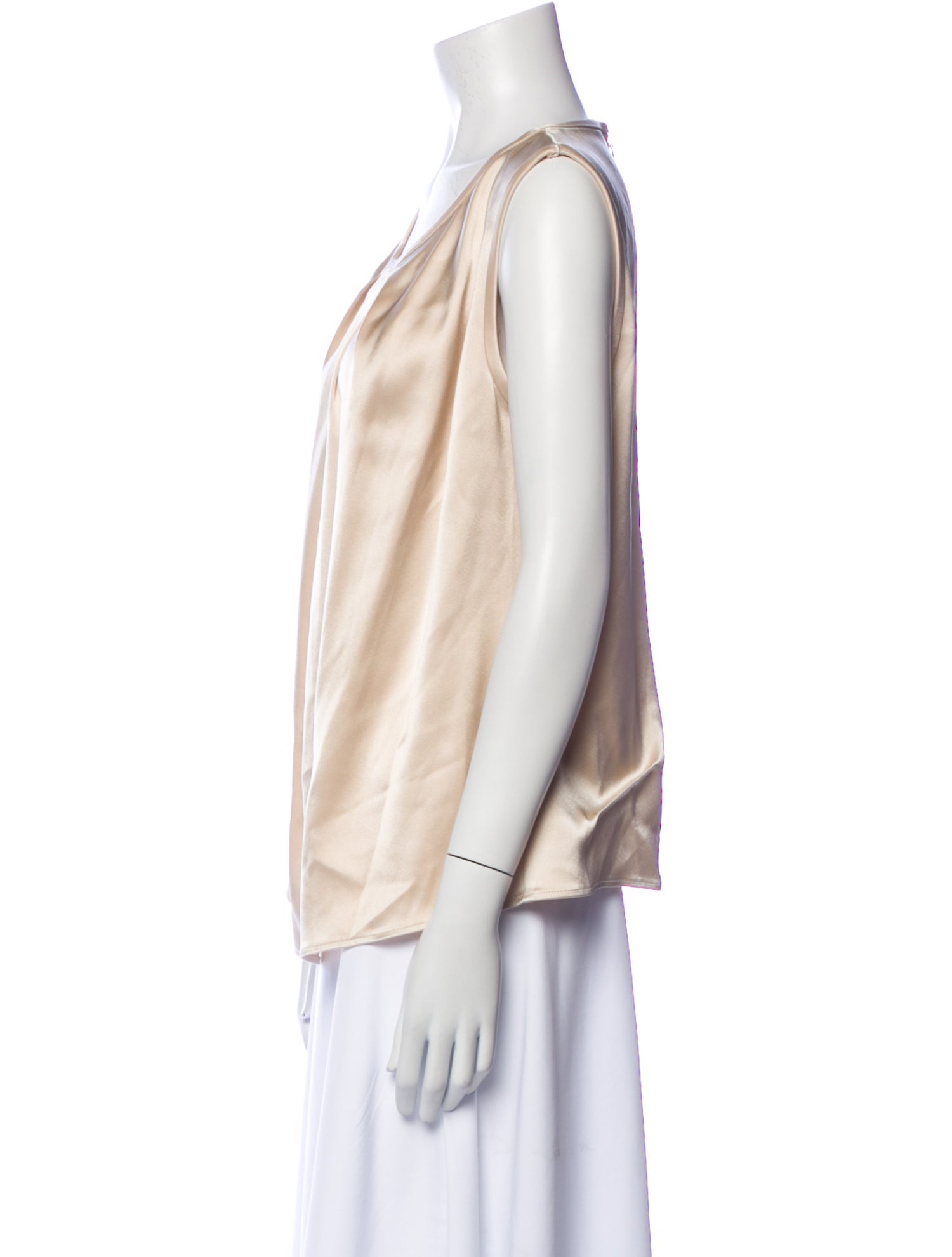 St. John Scoop Neck Sleeveless Blouse