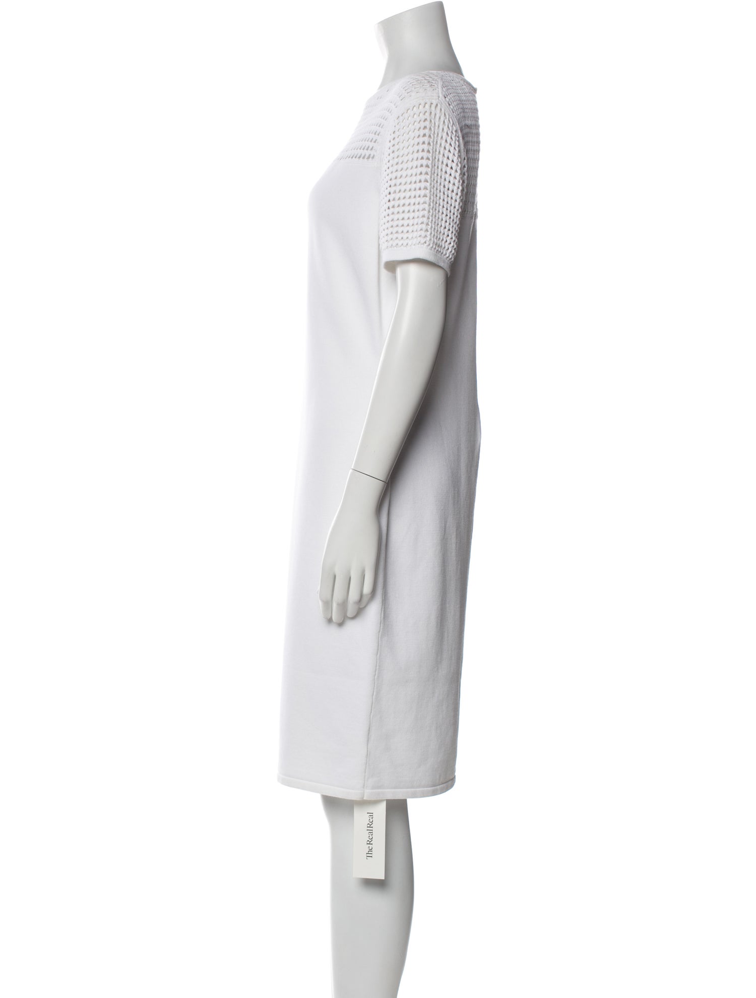 St. John Bateau Neckline Knee-Length Dress