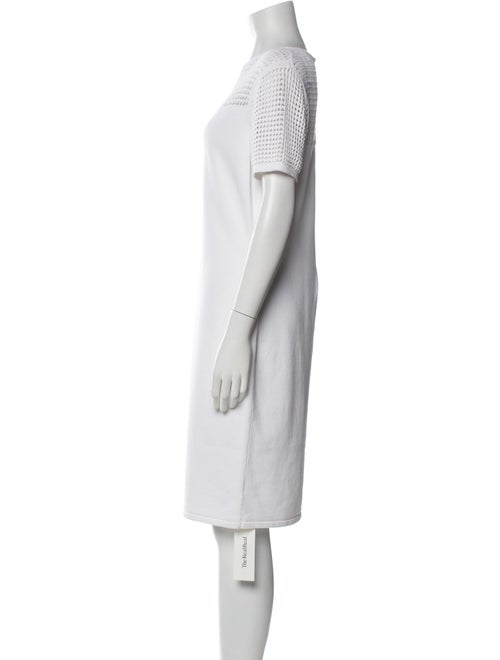 St. John Bateau Neckline Knee-Length Dress