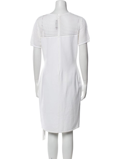 St. John Bateau Neckline Knee-Length Dress