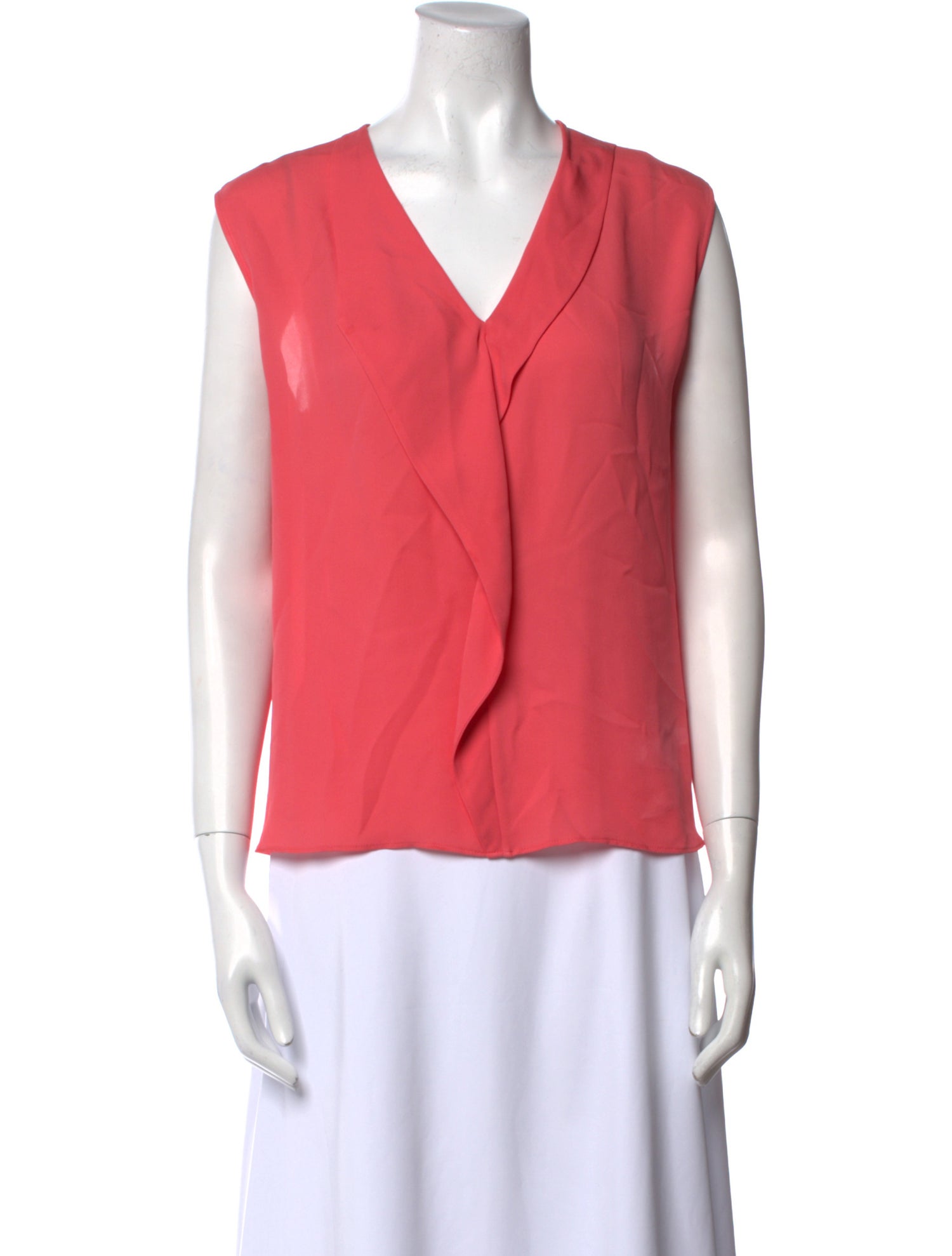 St. John V-Neck Sleeveless Blouse