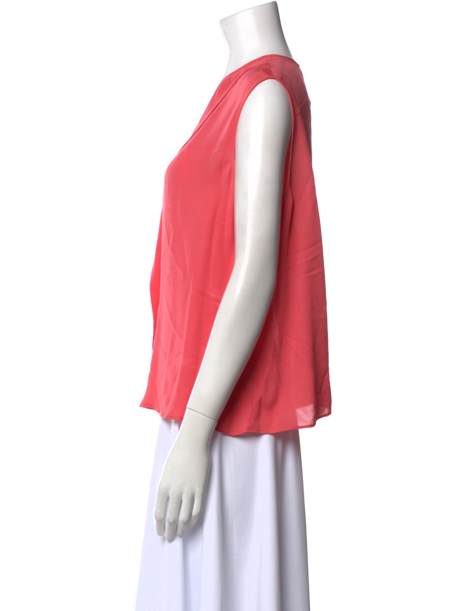 St. John V-Neck Sleeveless Blouse