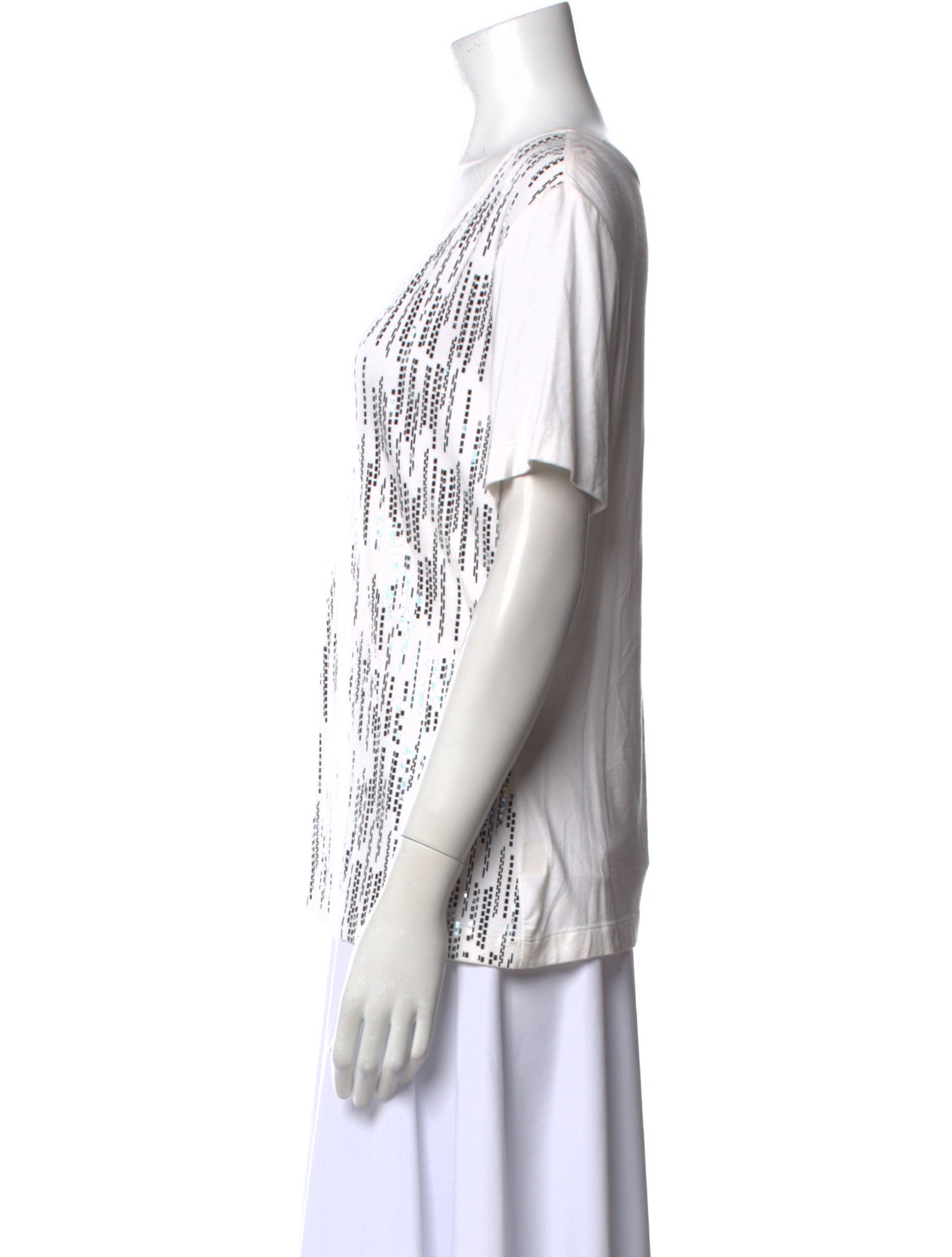 St. John Printed Scoop Neck T-Shirt