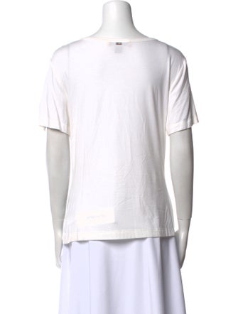 St. John Printed Scoop Neck T-Shirt