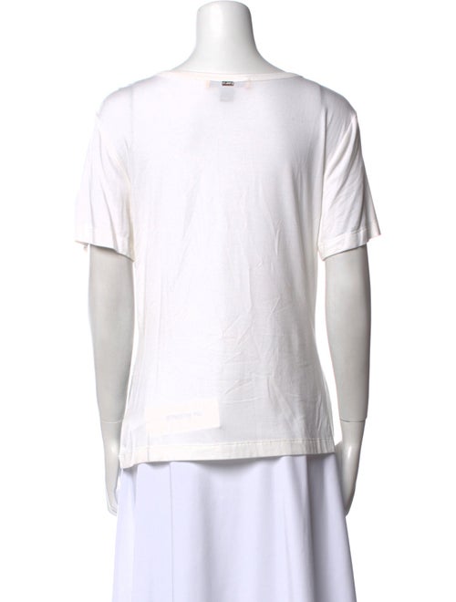 St. John Printed Scoop Neck T-Shirt