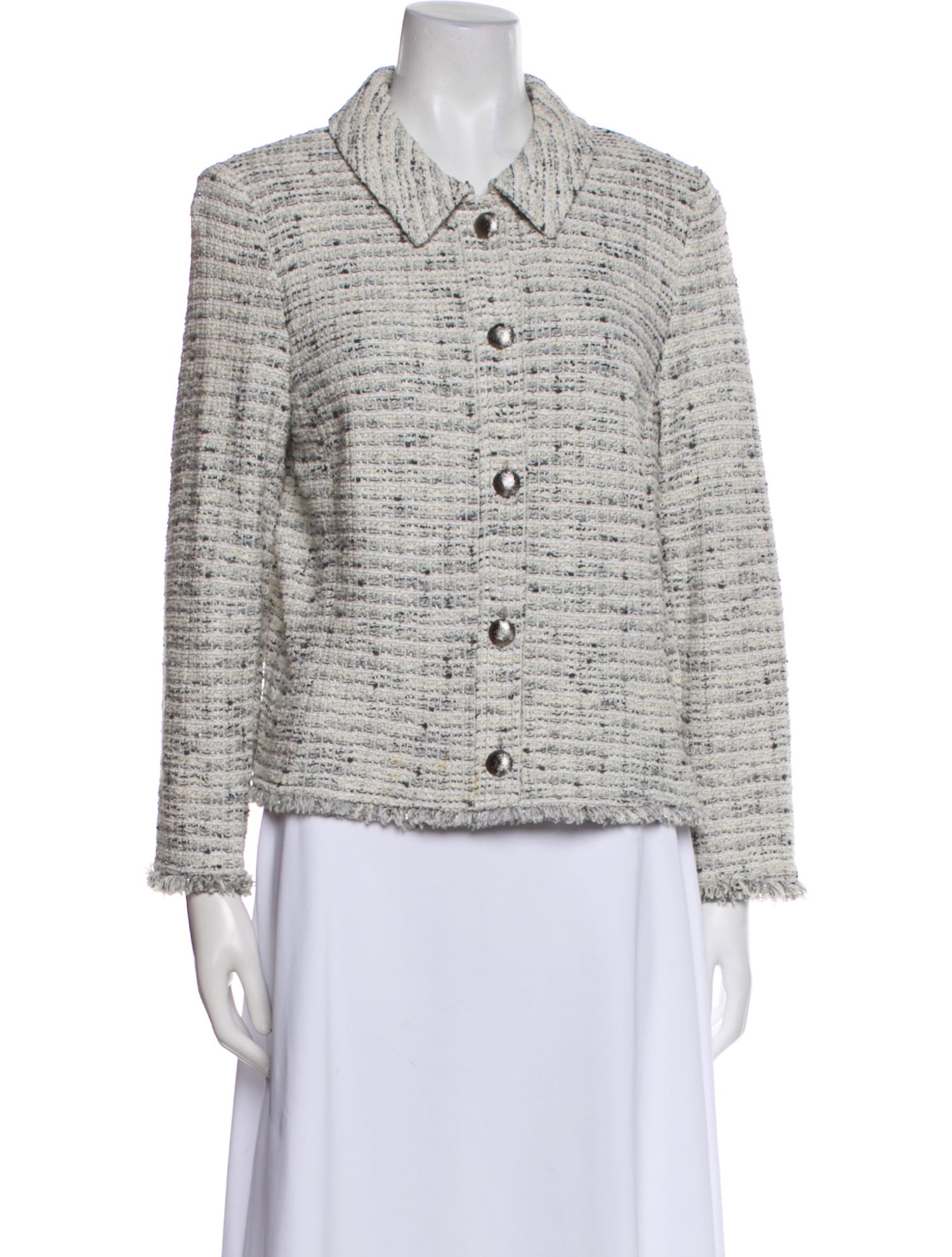 St. John Tweed Pattern Blazer