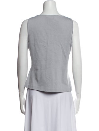 St. John Scoop Neck Sleeveless Top