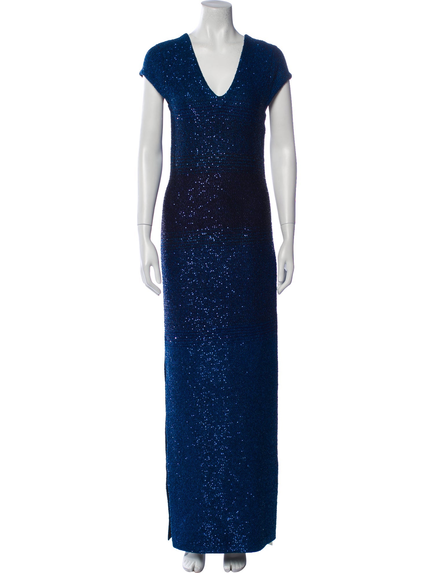 St. John V-Neck Long Dress w/ Tags