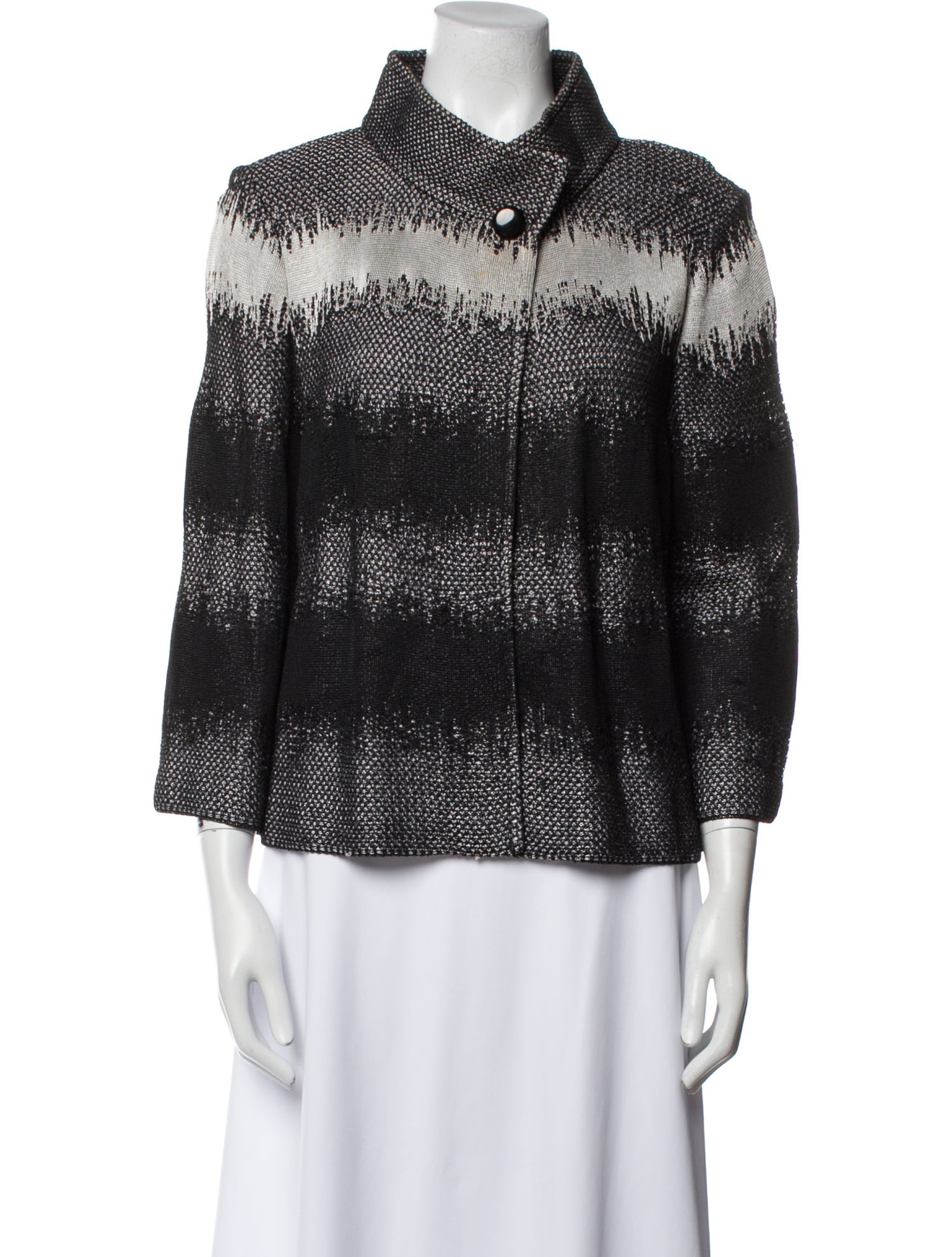 St. John Plaid Print Jacket