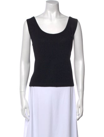 St. John Wool Scoop Neck Top