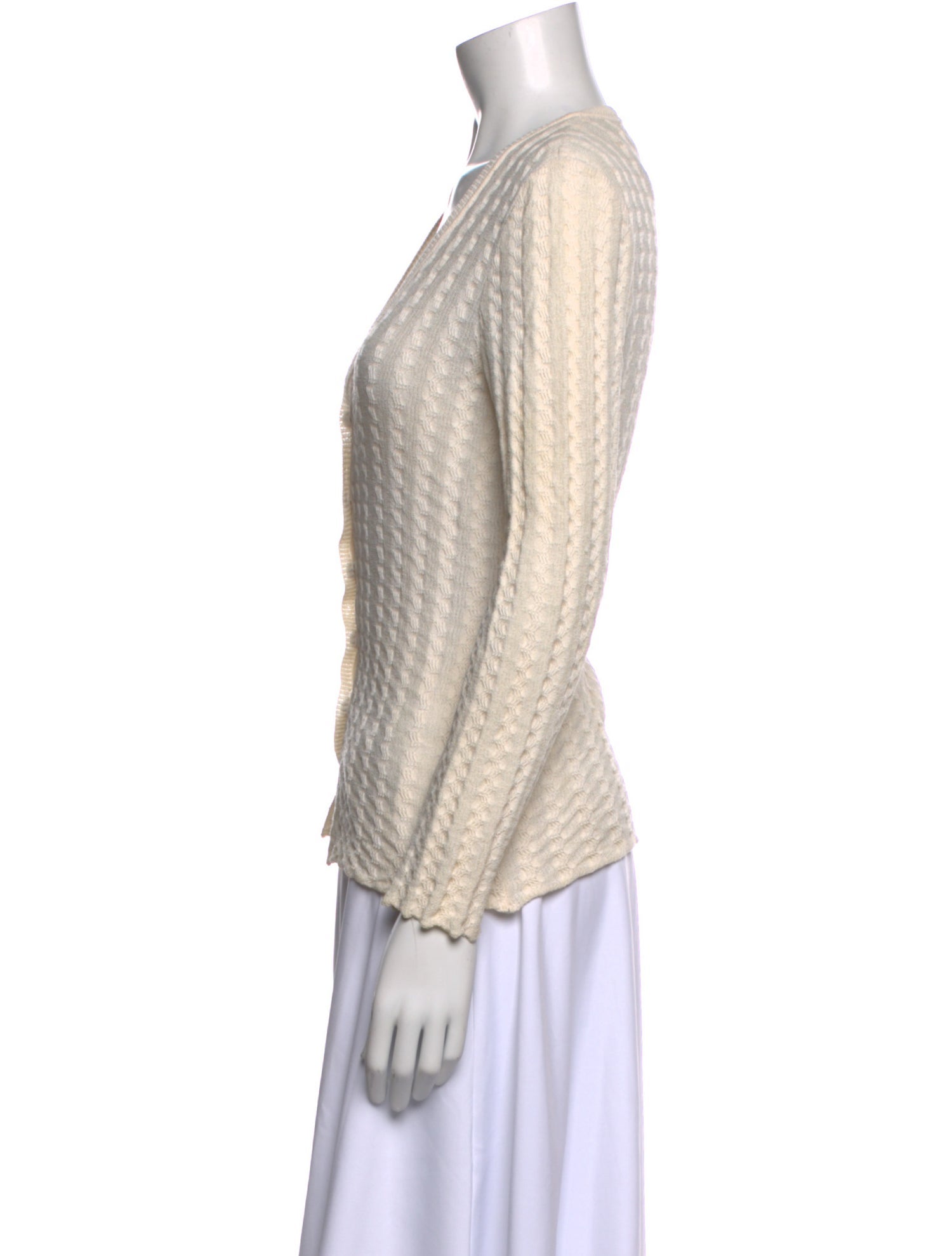 St. John Collection V-Neck Long Sleeve Top