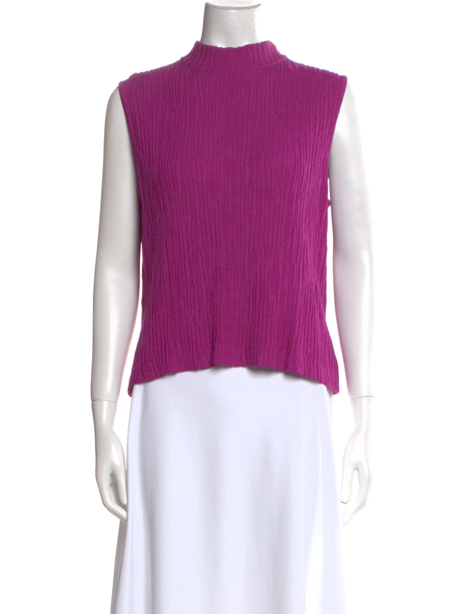 St. John Wool Mock Neck Crop Top