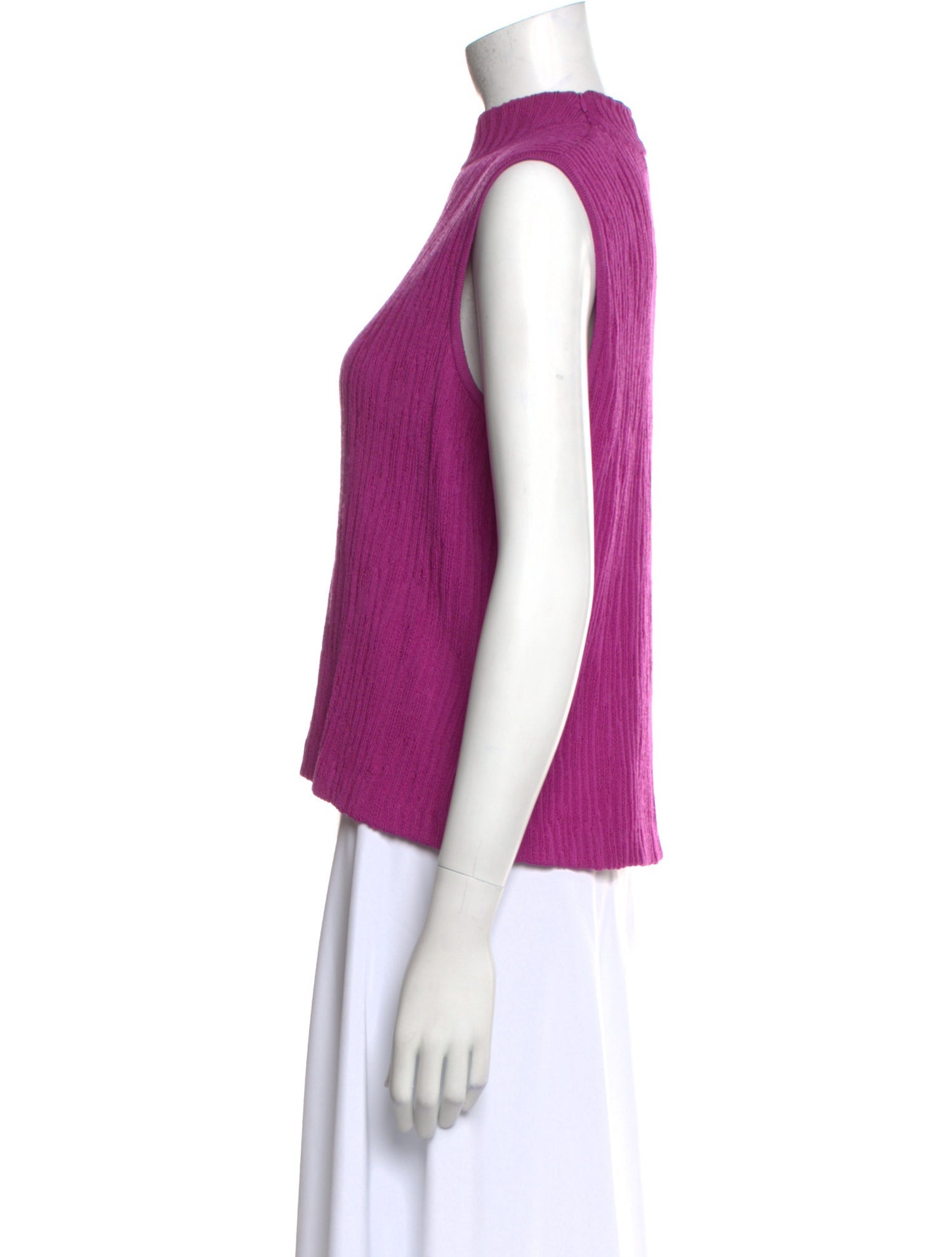 St. John Wool Mock Neck Crop Top