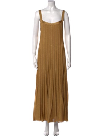 St. John Square Neckline Long Dress