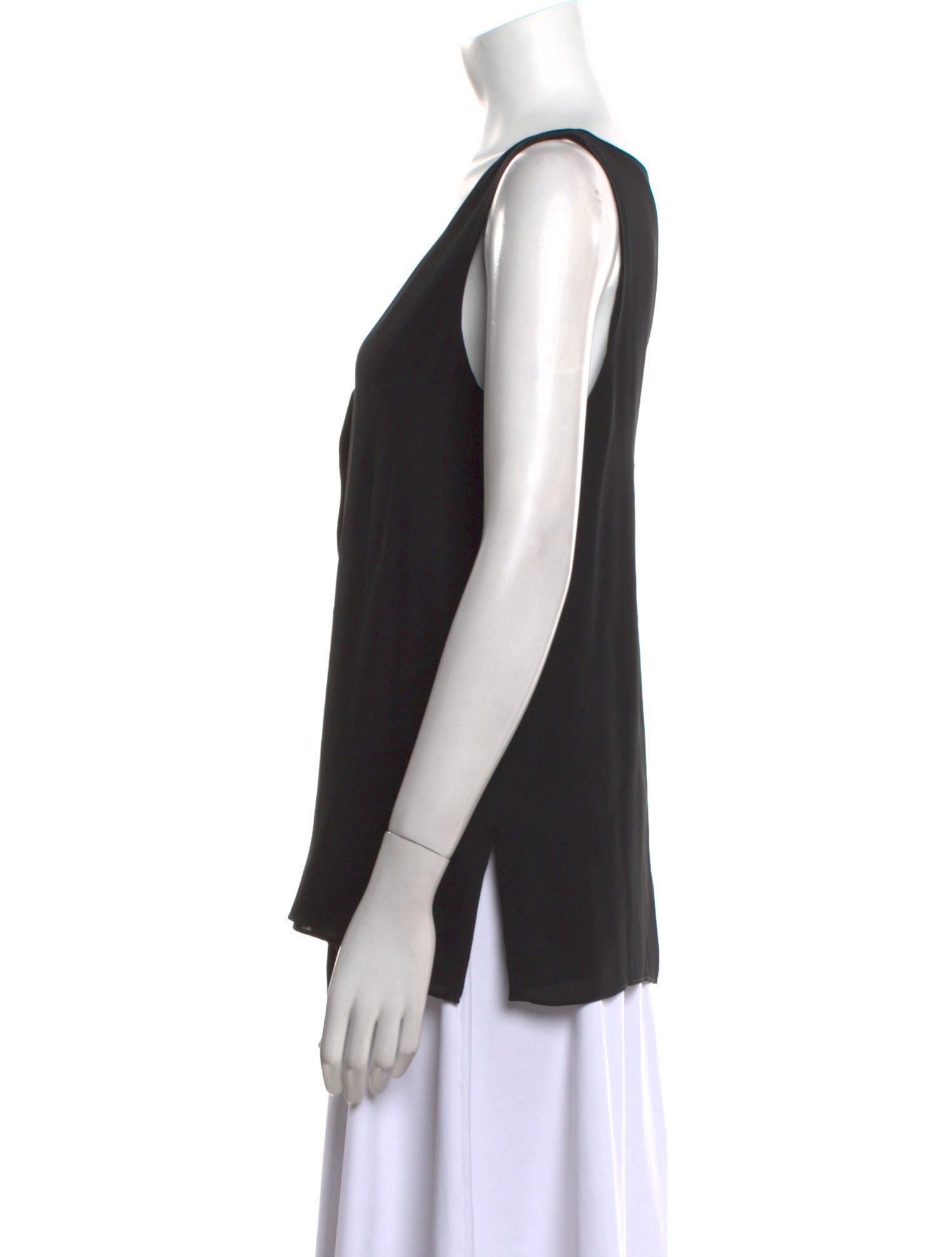St. John Silk V-Neck Top
