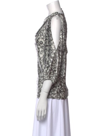 St. John Silk Printed Blouse