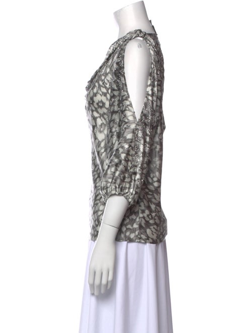 St. John Silk Printed Blouse