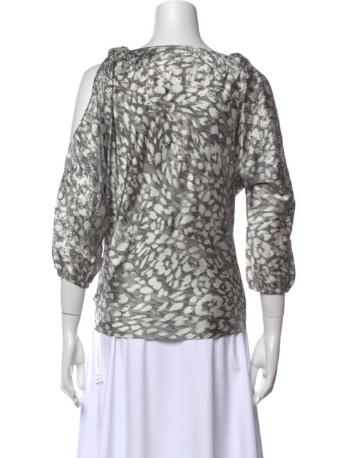 St. John Silk Printed Blouse