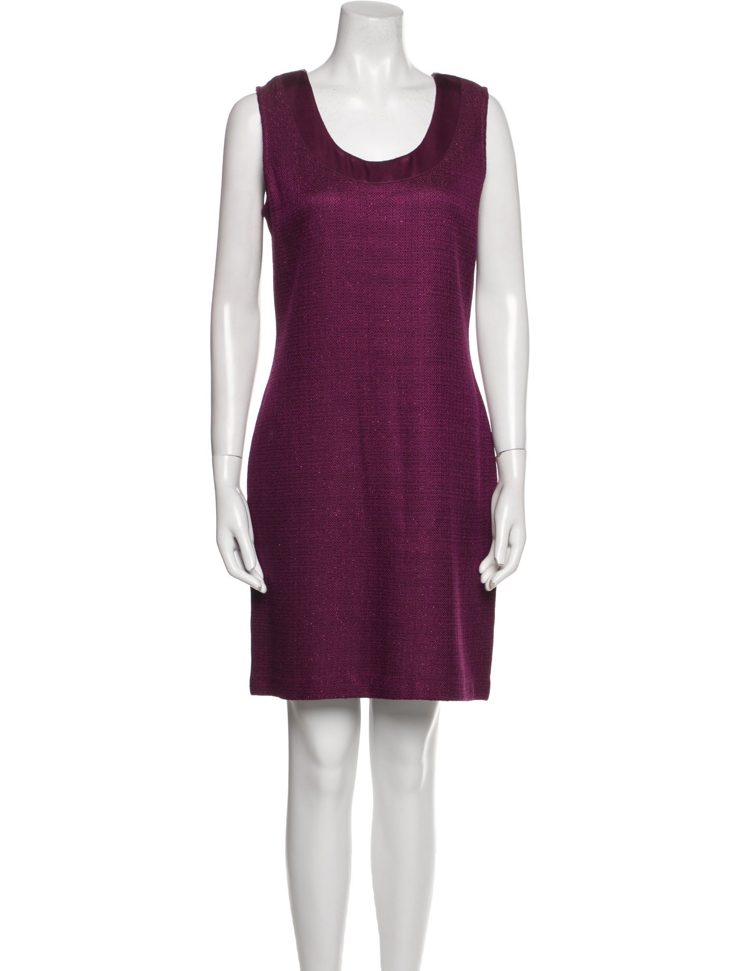 St. John Scoop Neck Mini Dress