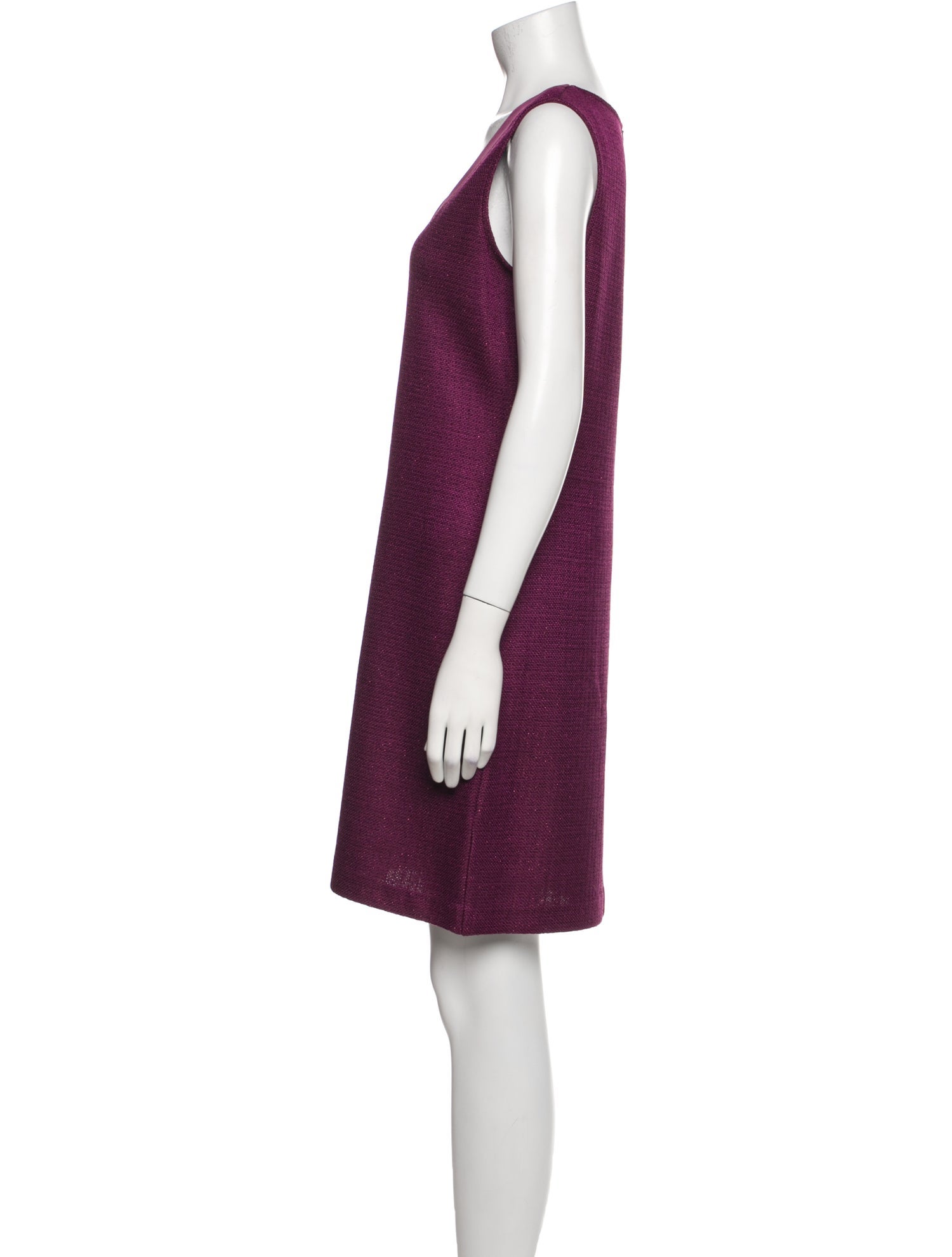 St. John Scoop Neck Mini Dress