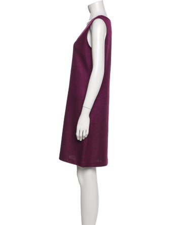 St. John Scoop Neck Mini Dress