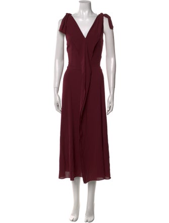 St. John V-Neck Long Dress