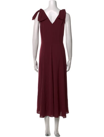 St. John V-Neck Long Dress