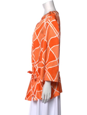 St. John Silk Printed Tunic