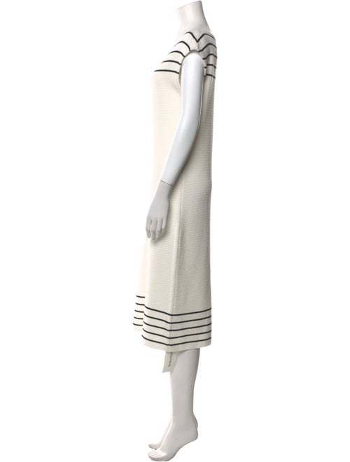 St. John Striped Midi Length Dress