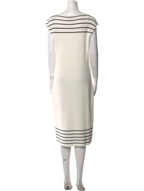 St. John Striped Midi Length Dress