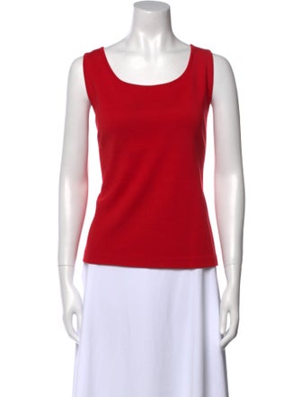St. John Wool Scoop Neck Top