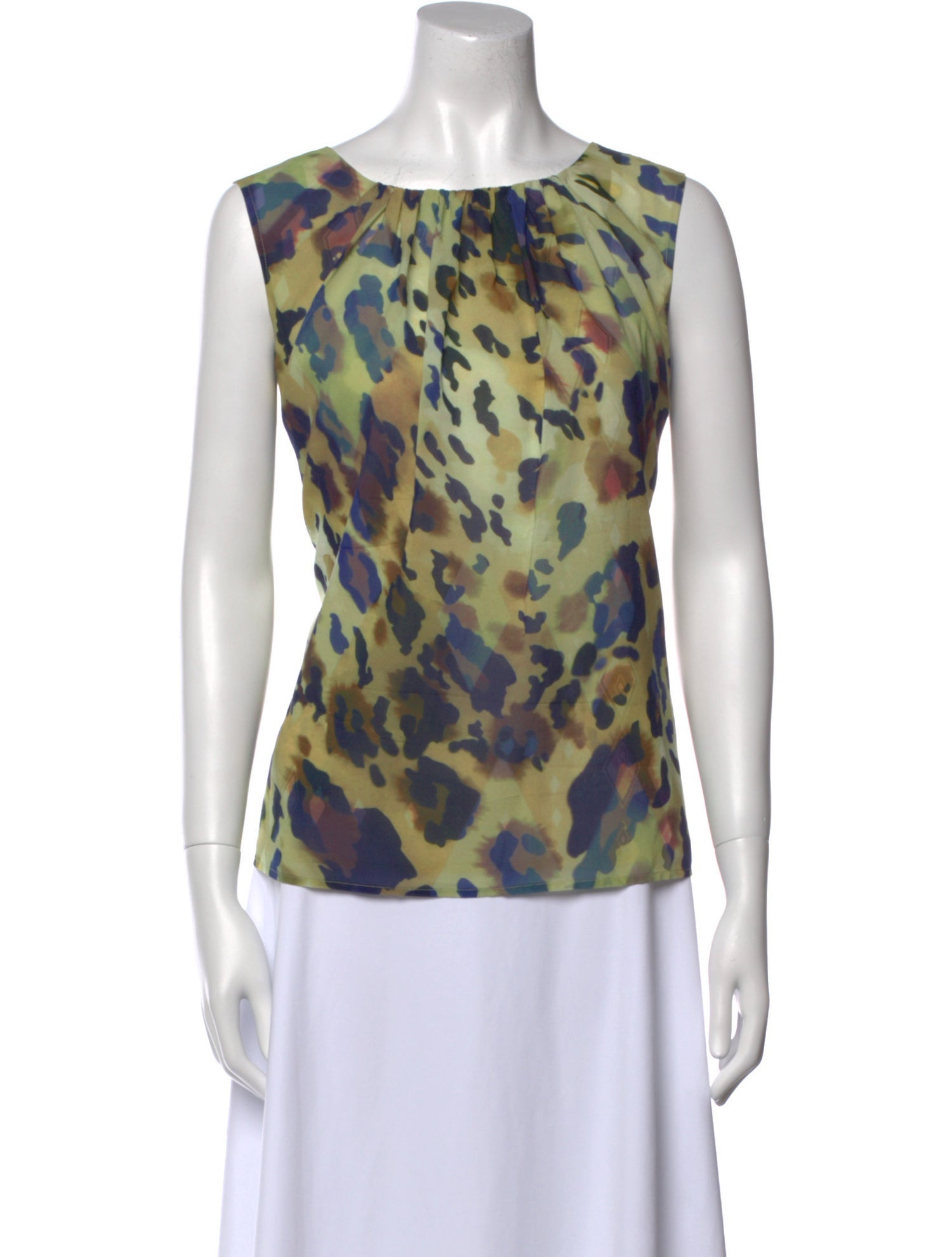 St. John Silk Printed Top
