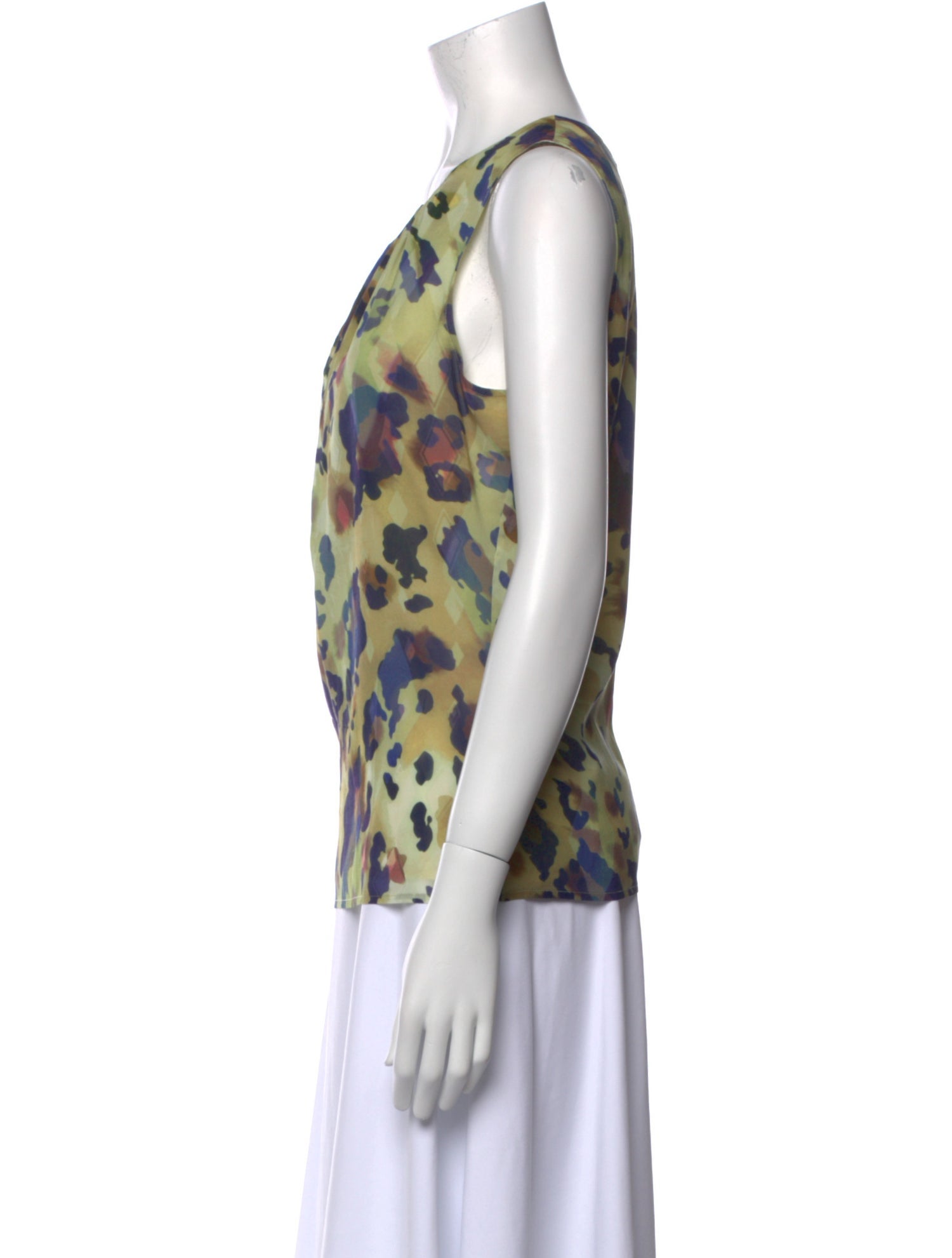St. John Silk Printed Top