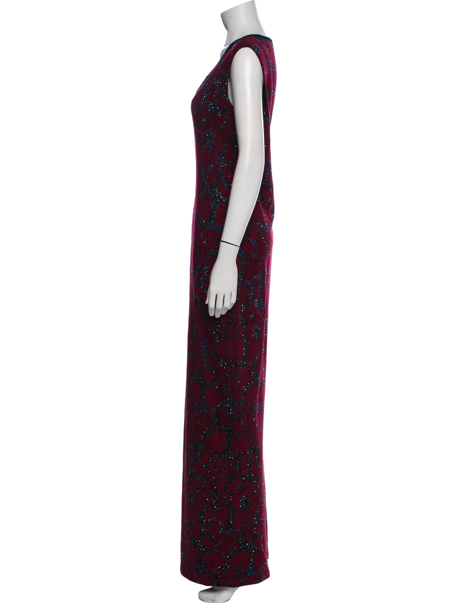 St. John Printed Long Dress