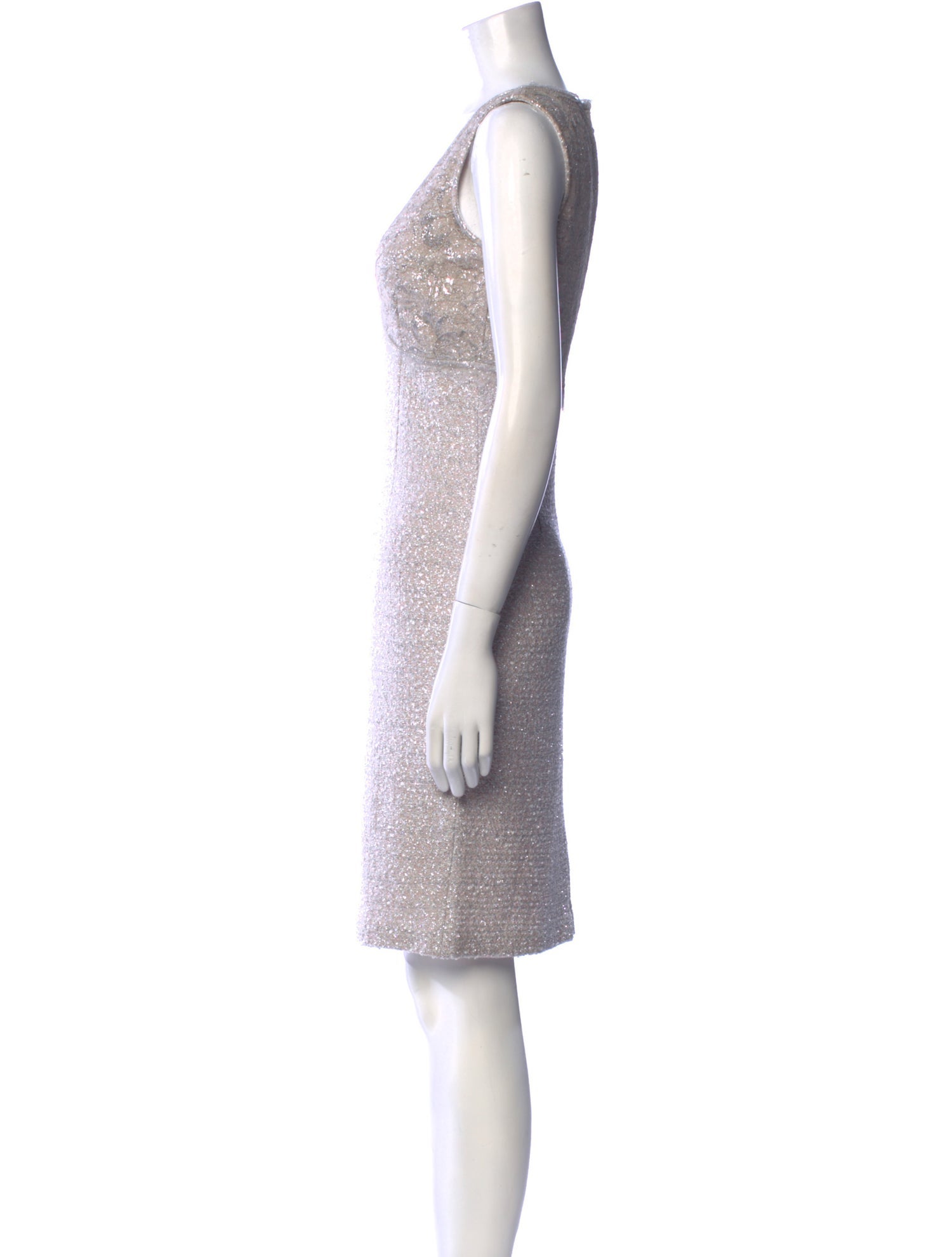 St. John V-Neck Knee-Length Dress