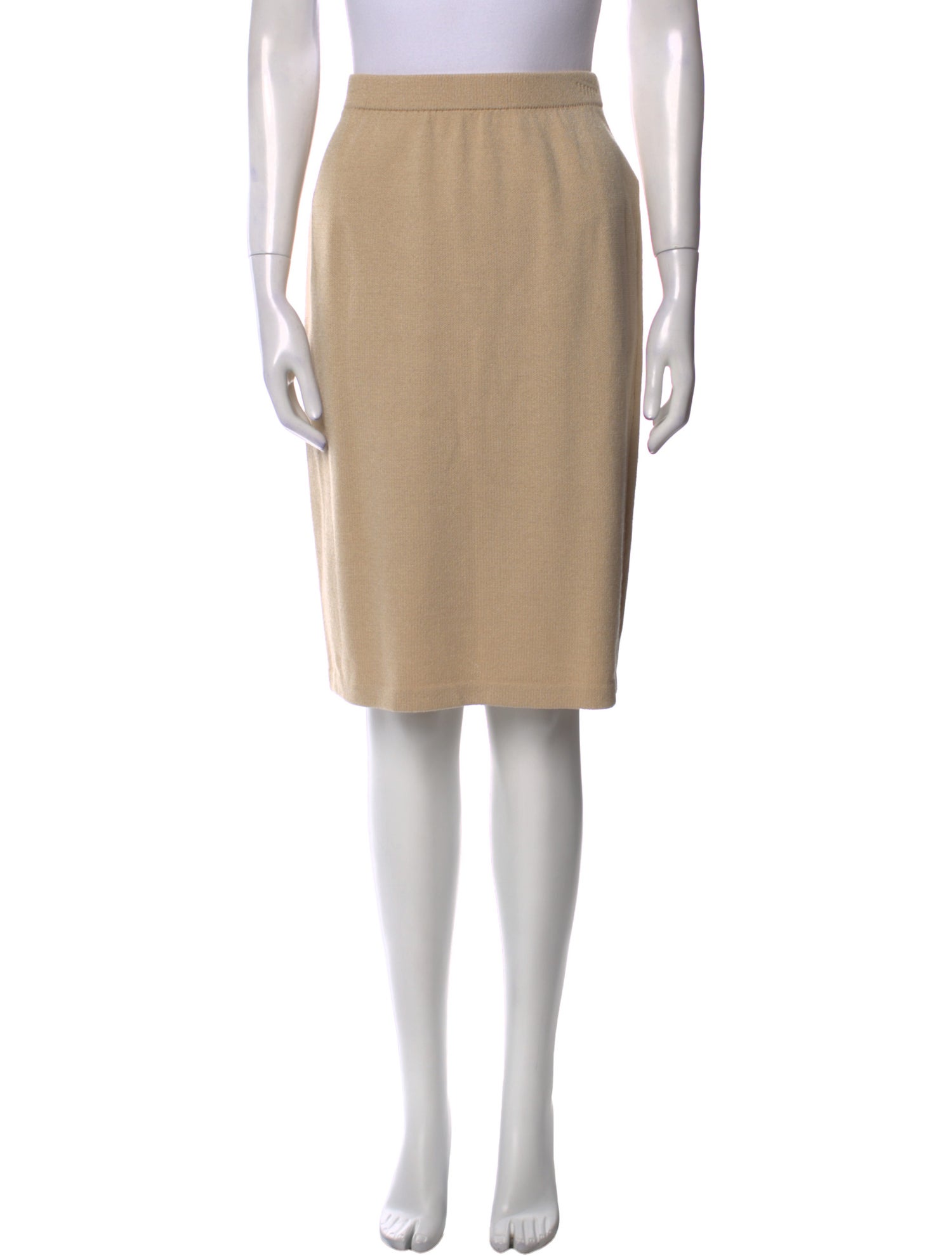 St. John Cutout Accent Knee-Length Skirt