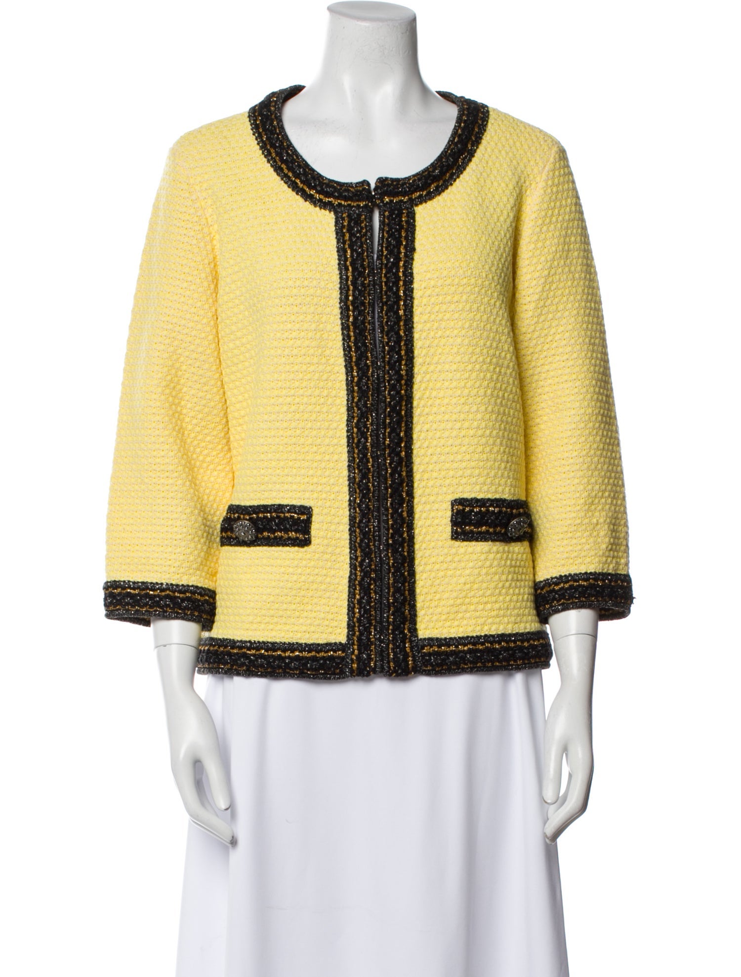 St. John Wool Tweed Pattern Evening Jacket